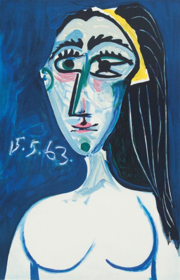 Buste De Femme Nue Face - by Pablo Picasso