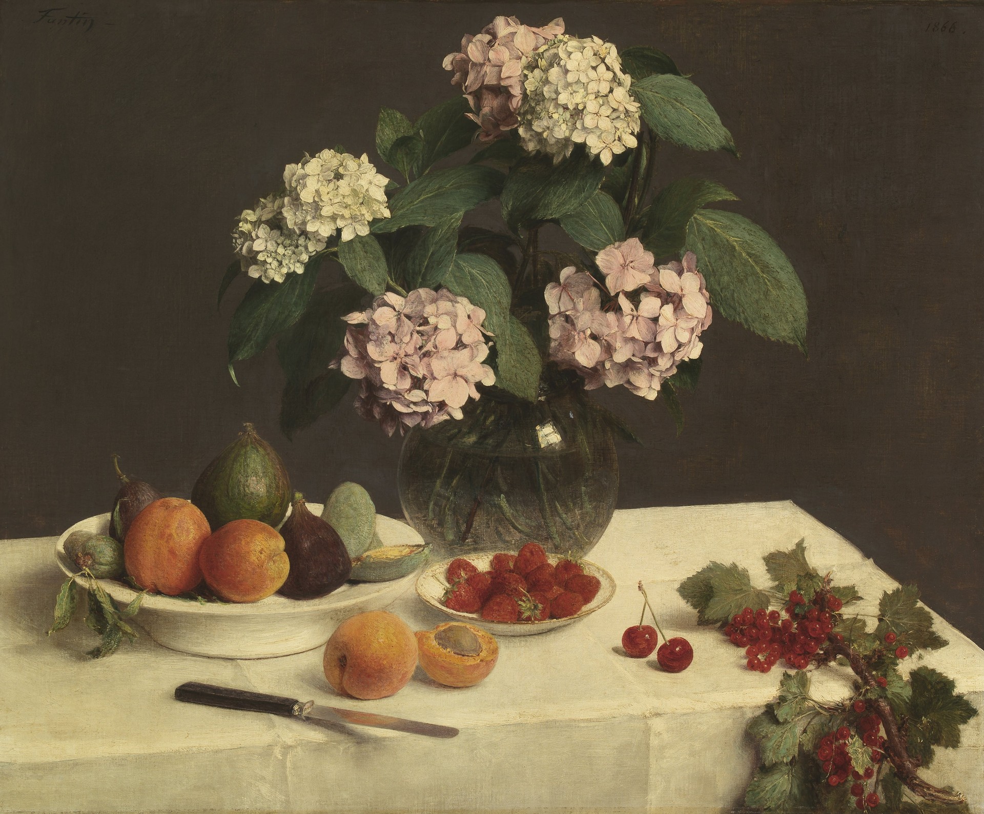 Still Life or La Table Garnie - by Henri Fantin-Latour