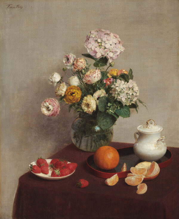 Flowers and Fruit - by Henri Fantin-Latour