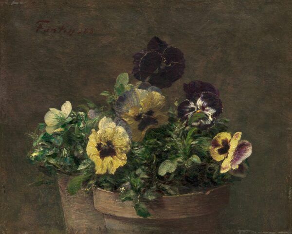 Potted Pansies - by Henri Fantin-Latour