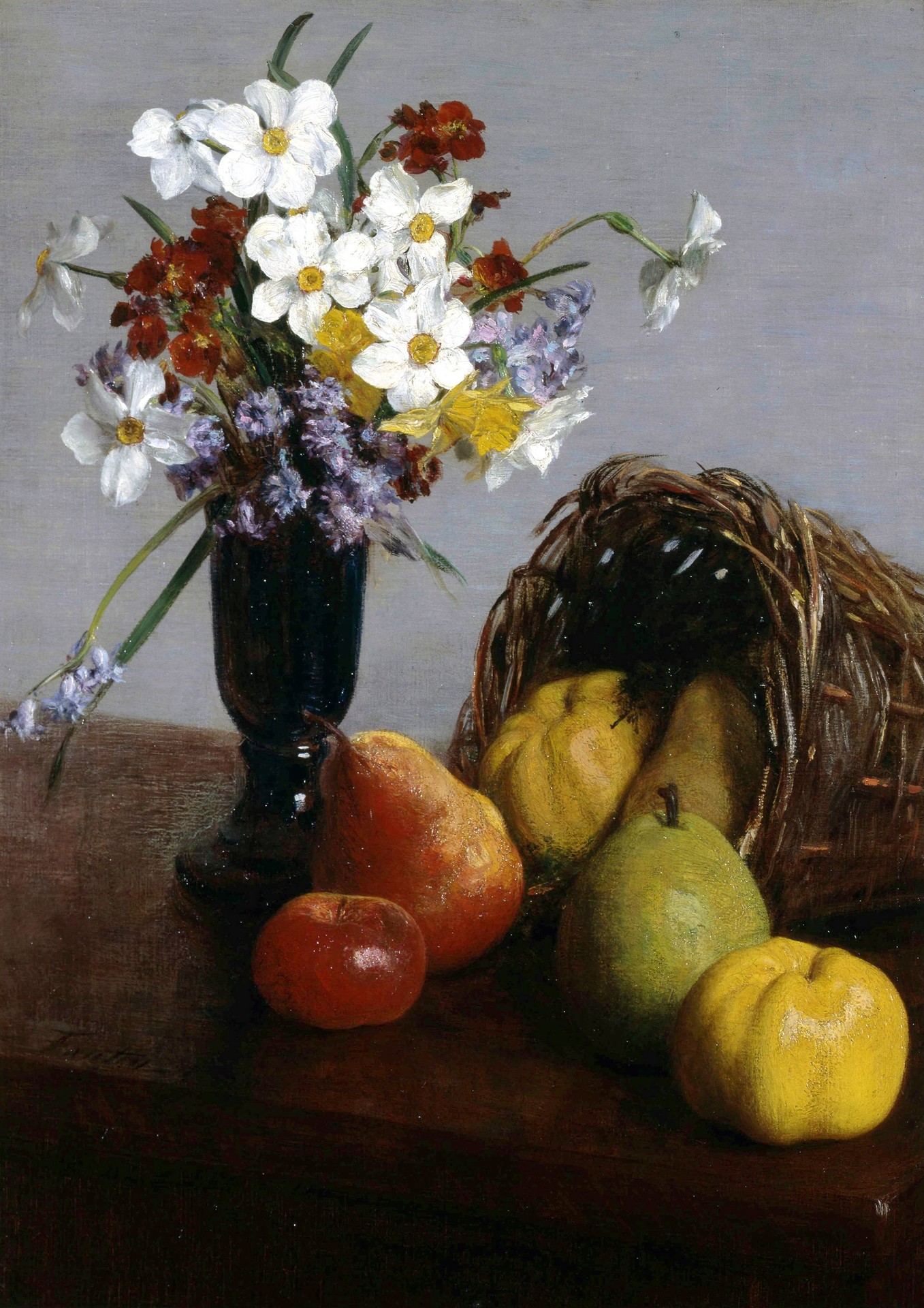 Fruit and Flowers - by Henri Fantin-Latour