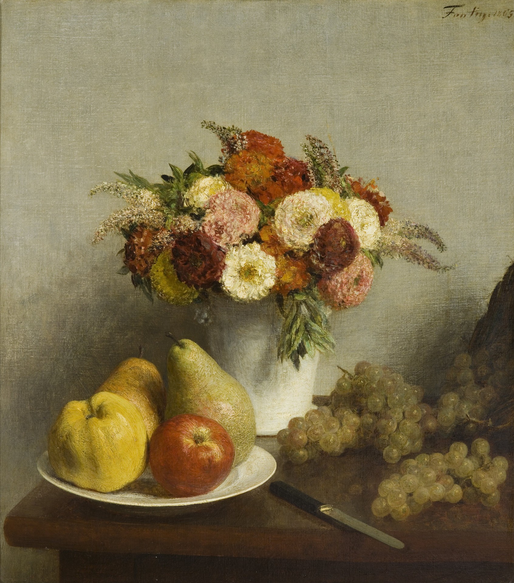 Flowers and Fruit - by Henri Fantin-Latour