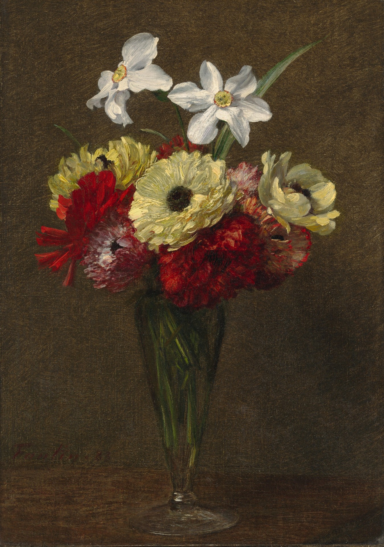 Vase of Flowers - by Henri Fantin-Latour