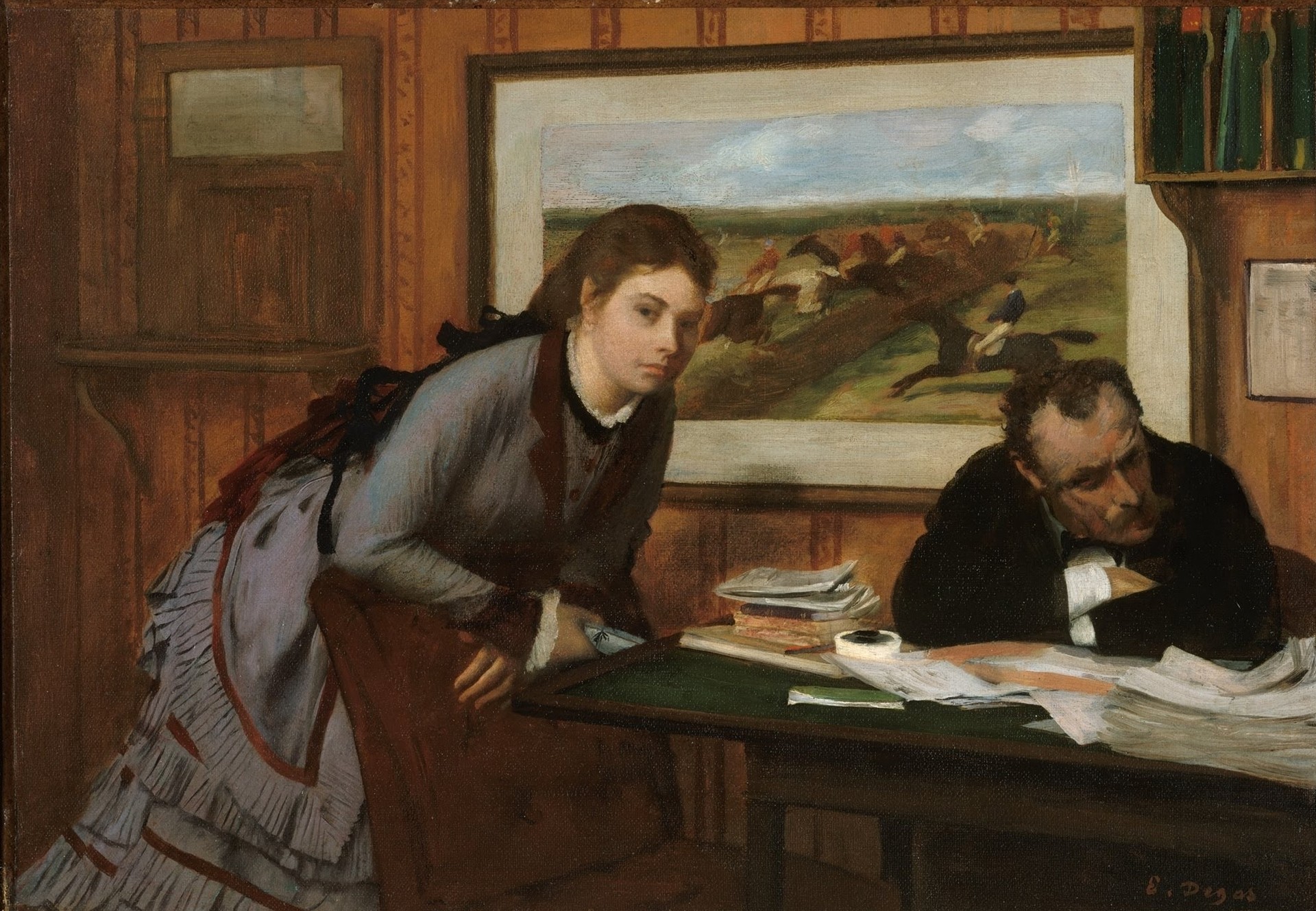 Sulking - by Edgar Degas