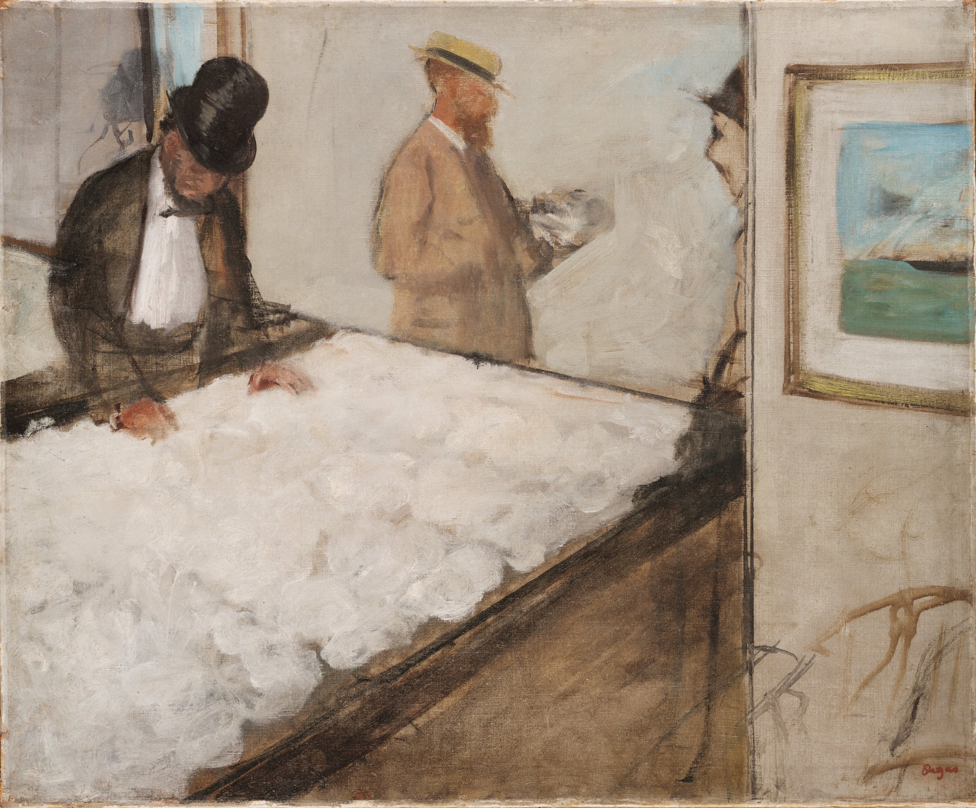 Cotton Merchants in New Orleans - by Edgar Degas