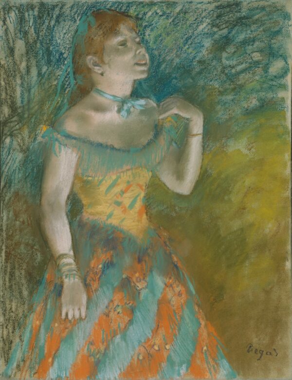 The Singer in Green - by Edgar Degas