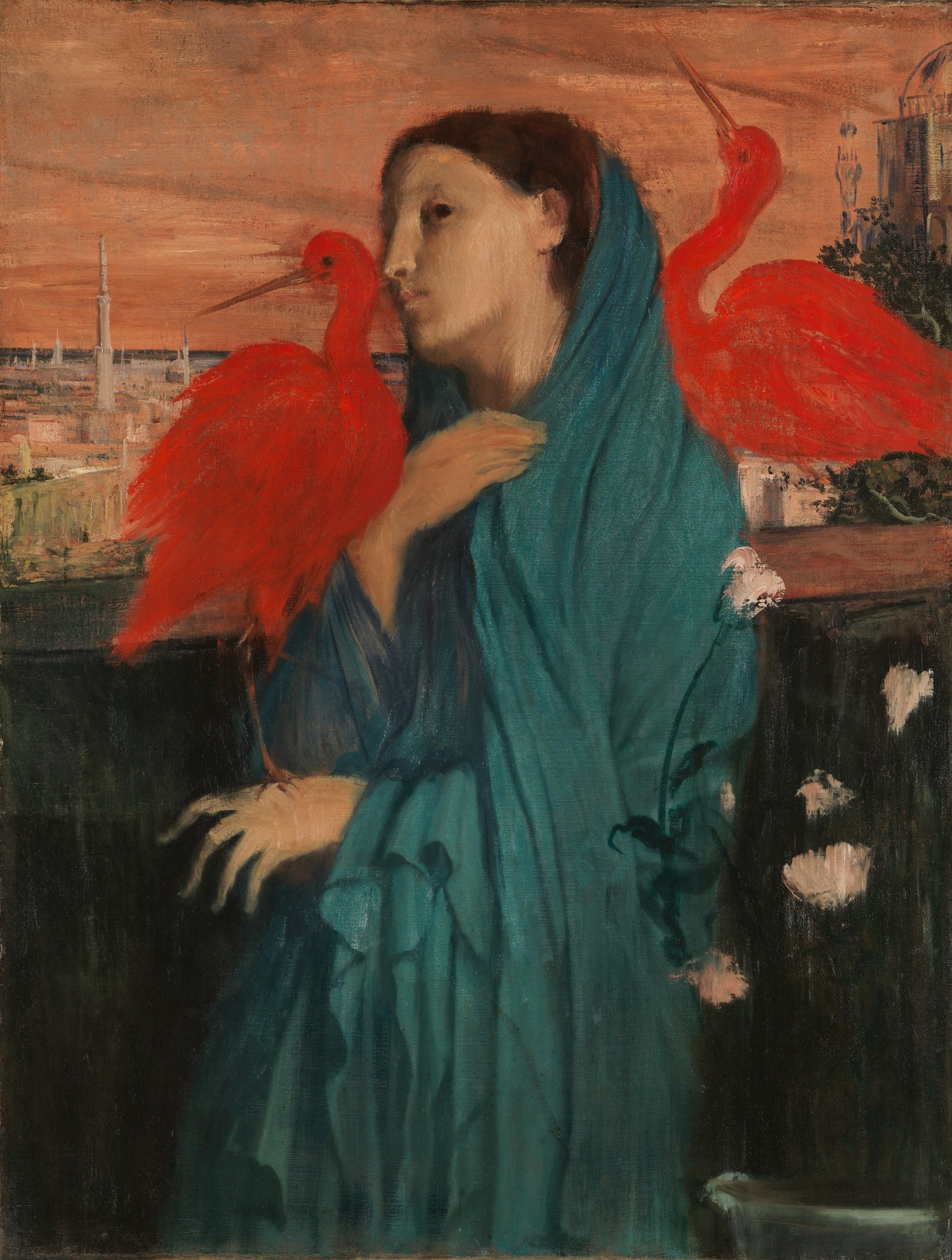 Young Woman with Ibis - by Edgar Degas