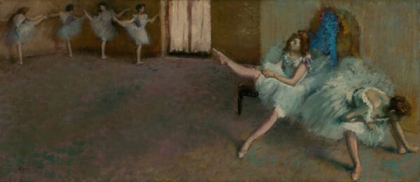 Before the Ballet - by Edgar Degas