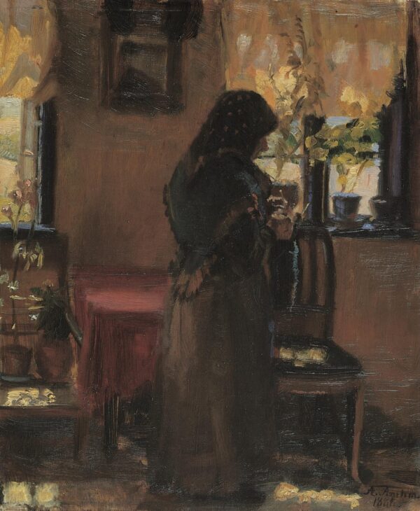 An Old Woman in Her Room - by Anna Ancher