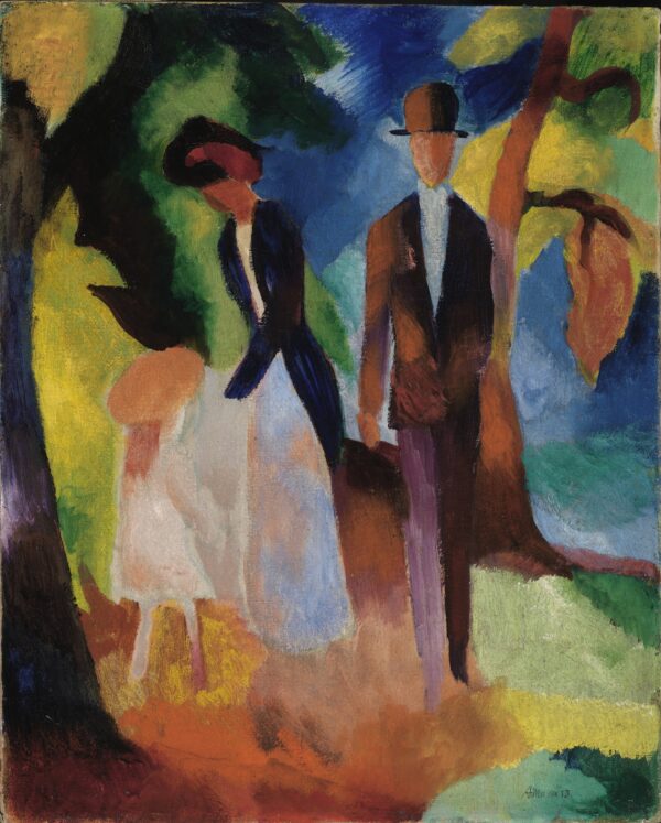 People - by the Blue Lake - by August Macke