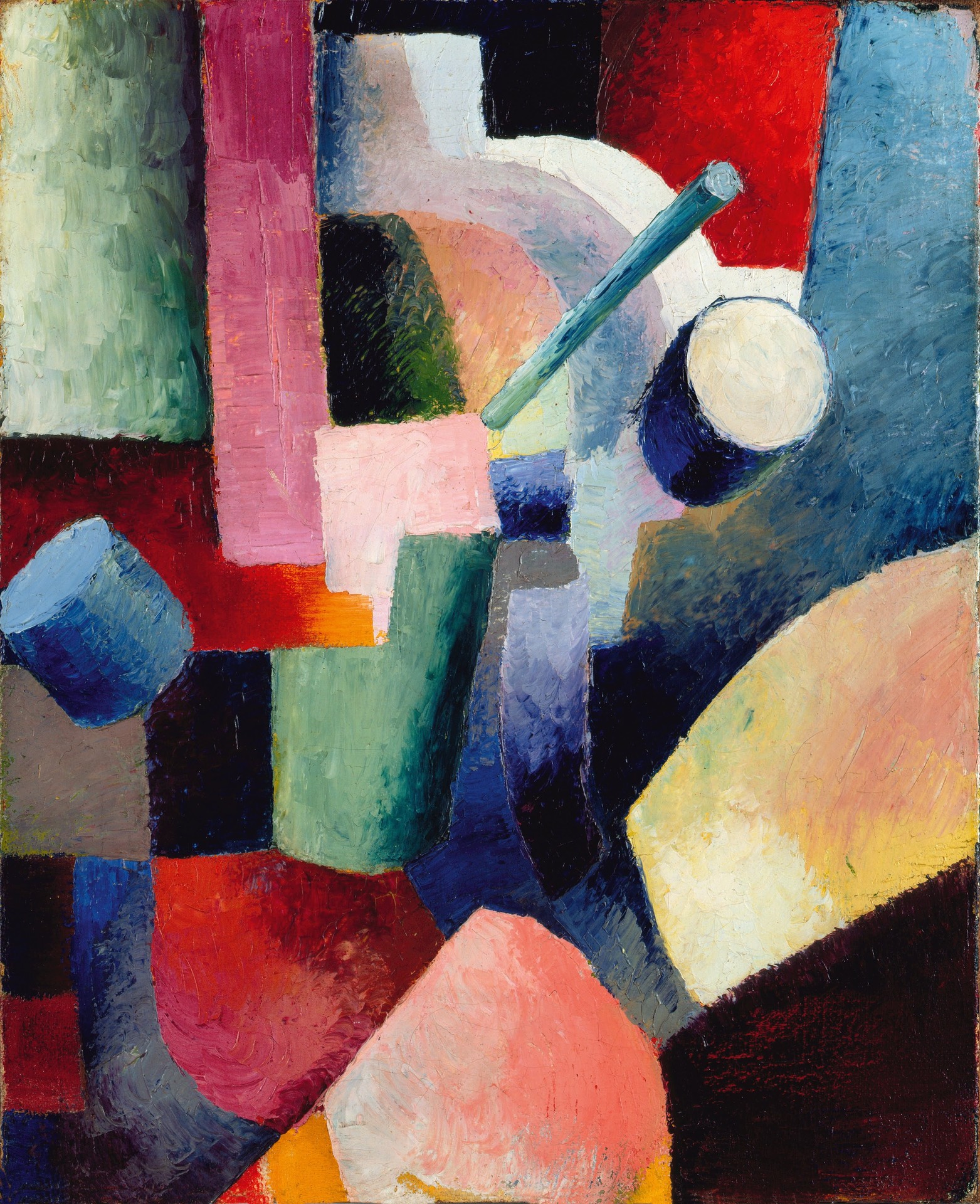 Colored Composition of Forms, 1914 - by August Macke