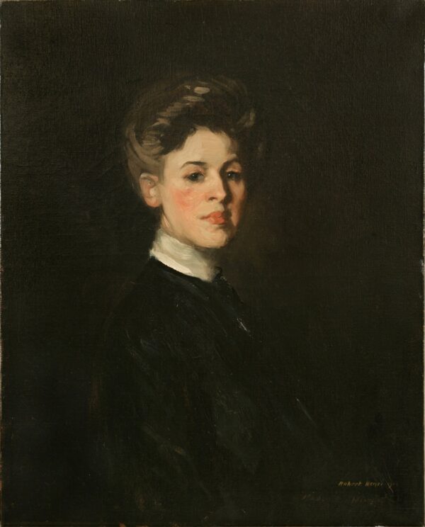 Portrait of Maja in Dark Blue - by Robert Henri