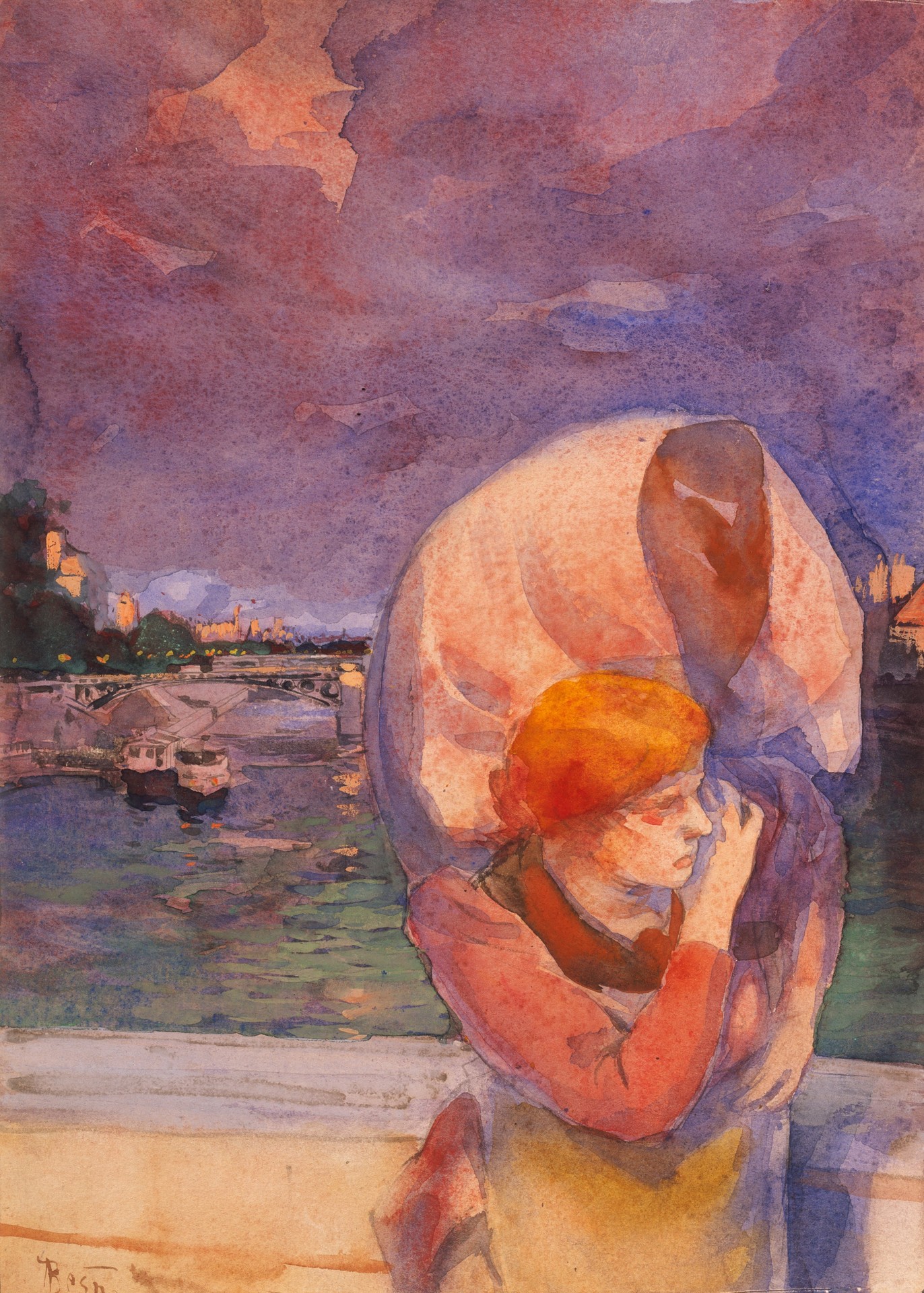 Crossing the Bridge - by Paul-Albert Besnard