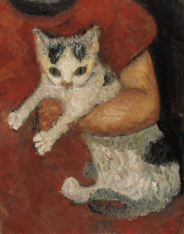 Cat in a Child's Arm - by Paula Modersohn-Becker