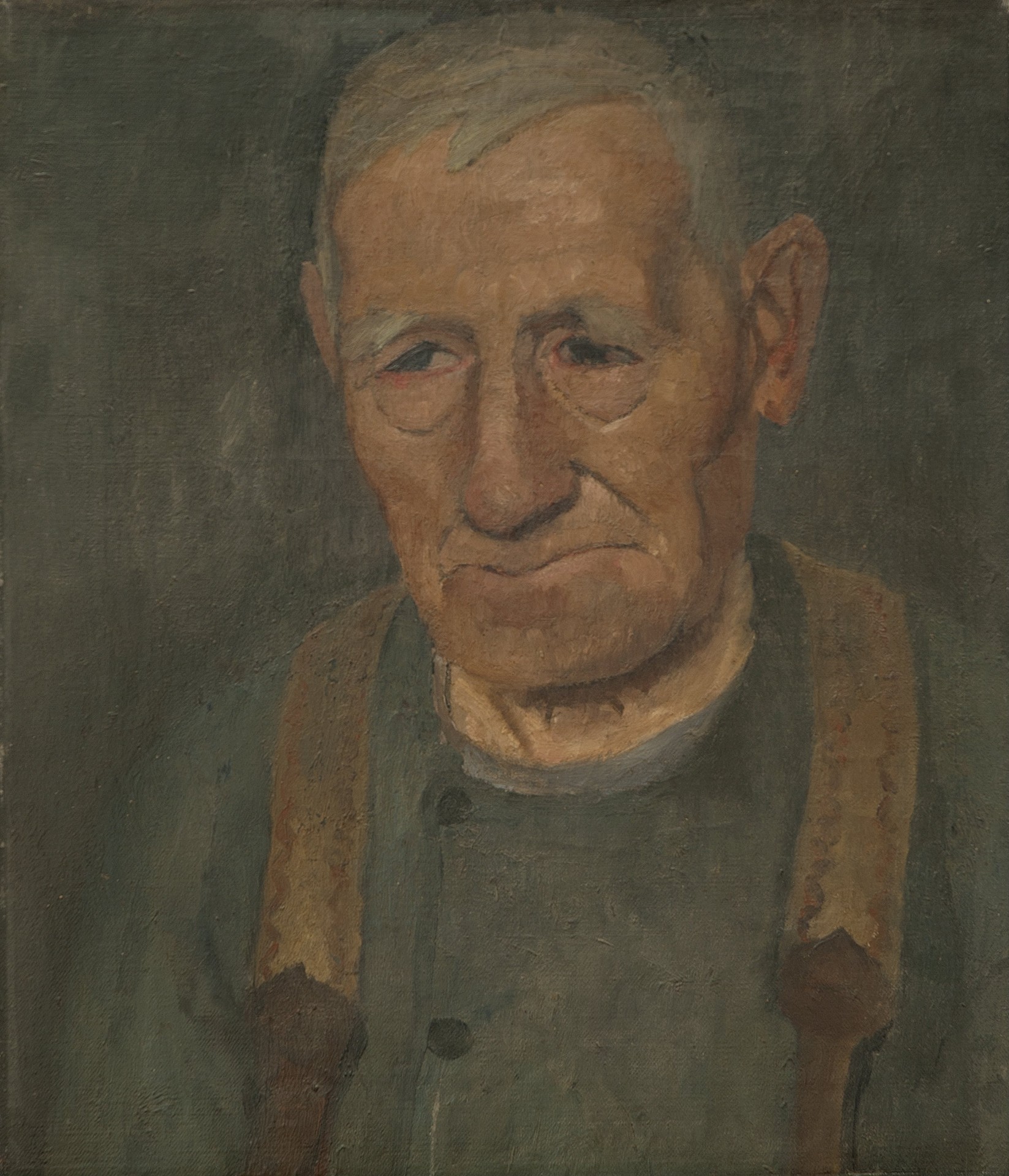 Half-length Portrait of an Old Farmer - by Paula Modersohn-Becker