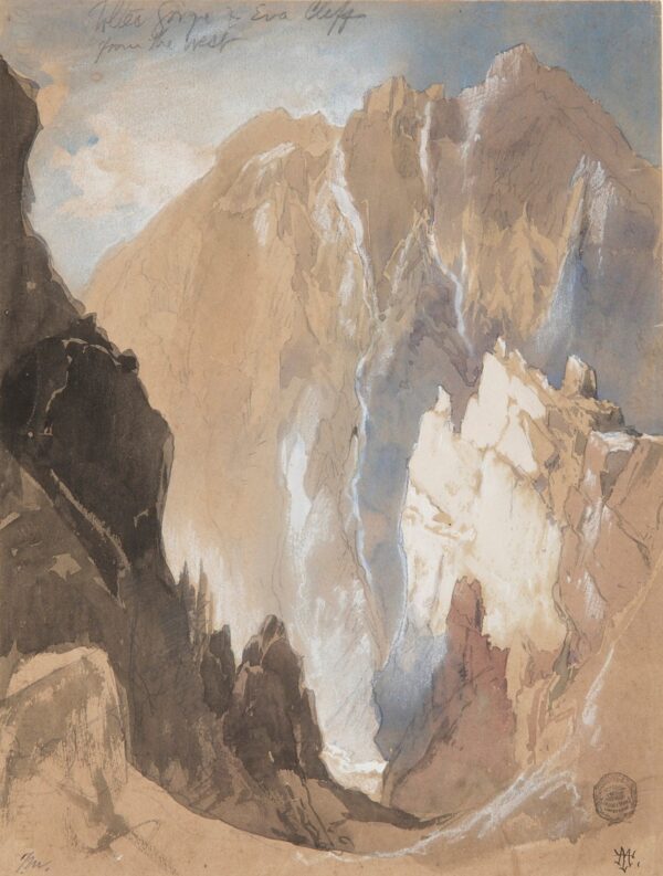 Toltec Gorge and Eva Cliff from the West, Colorado - by Thomas Moran