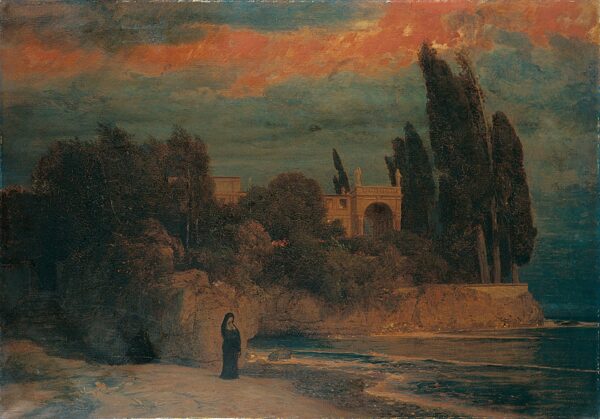 Villa - by the Sea - by Arnold Böcklin