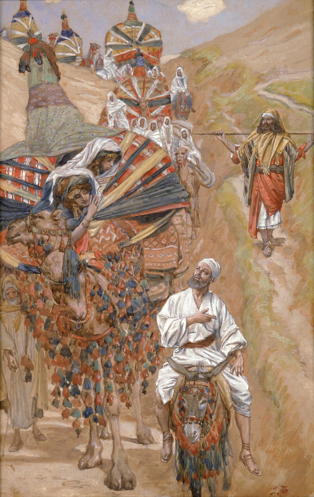 Rebecca Meets Isaac - by the Way - by James Tissot