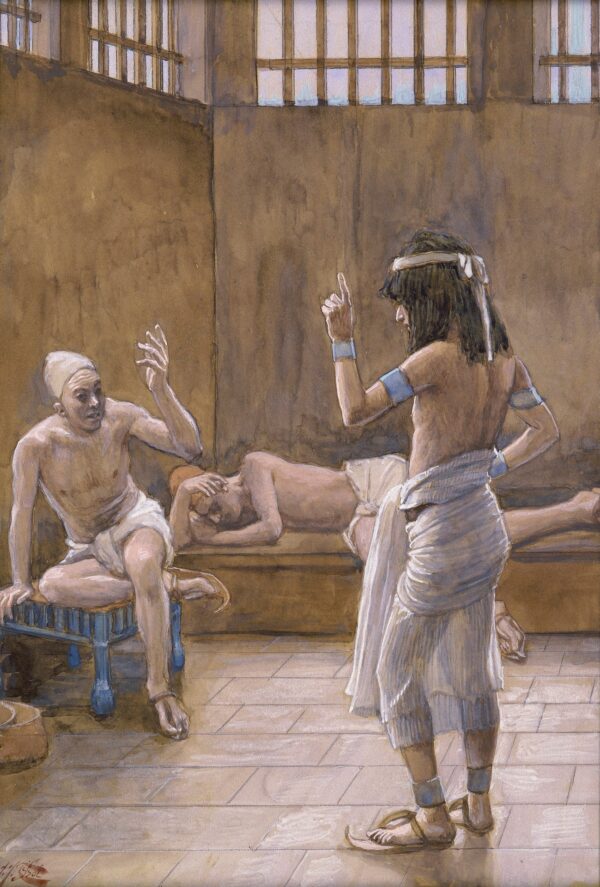 Joseph Interpreteth the Dreams While in Prison - by James Tissot