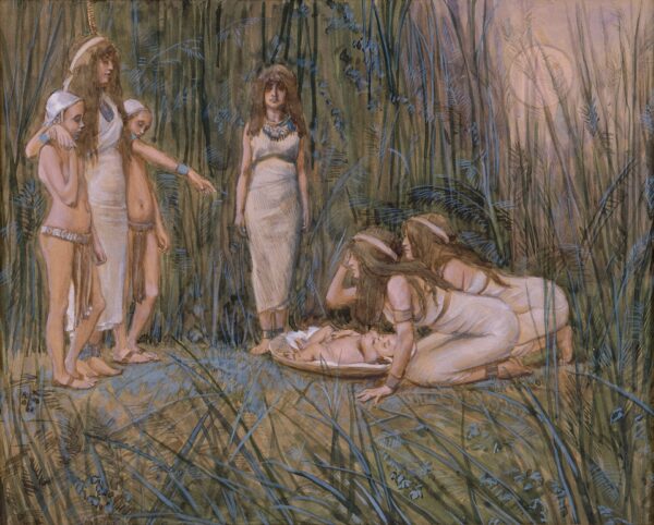Pharaoh's Daughter Receives the Mother of Moses - by James Tissot