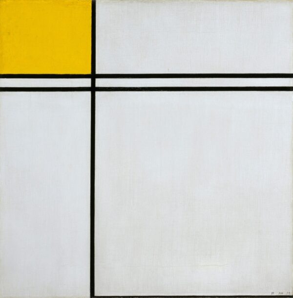 Composition with Double Line and Yellow, 1932 - by Piet Mondrian