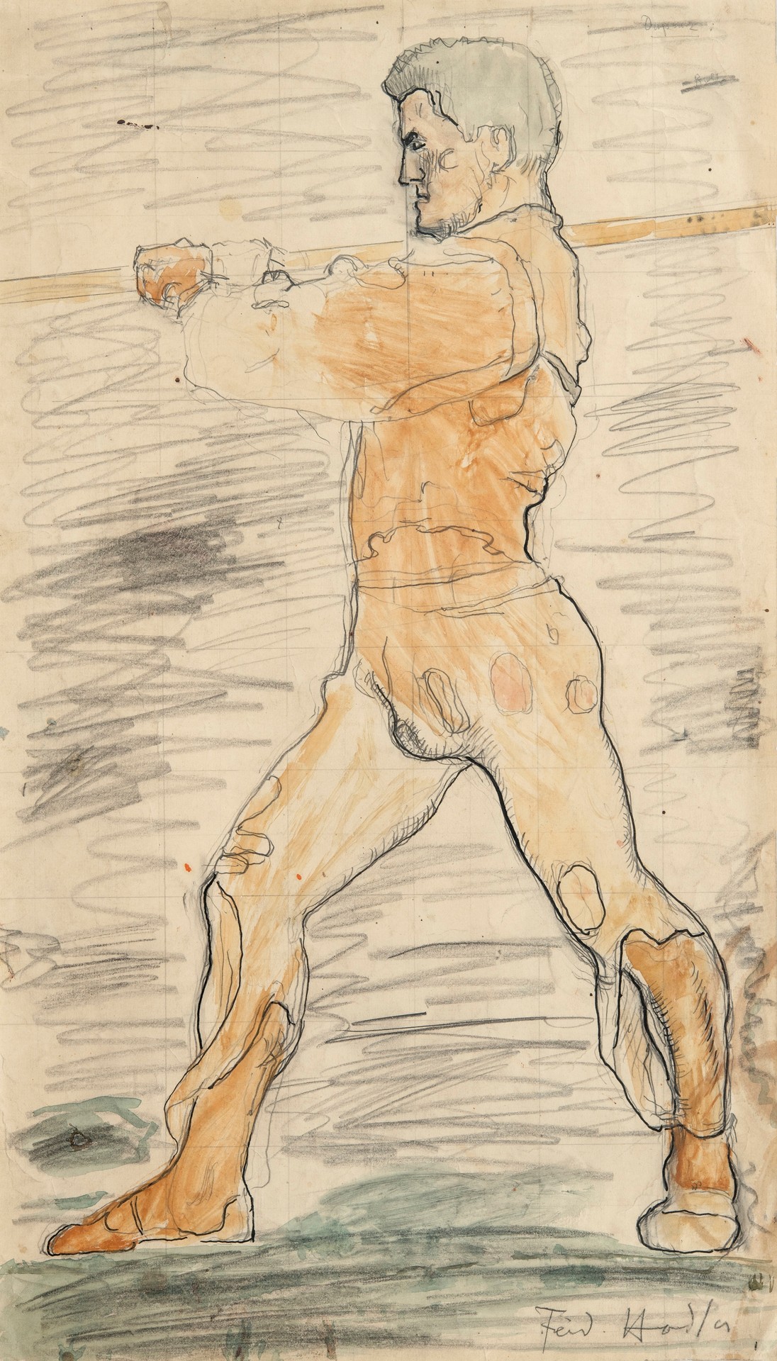 Figure study - by Ferdinand Hodler
