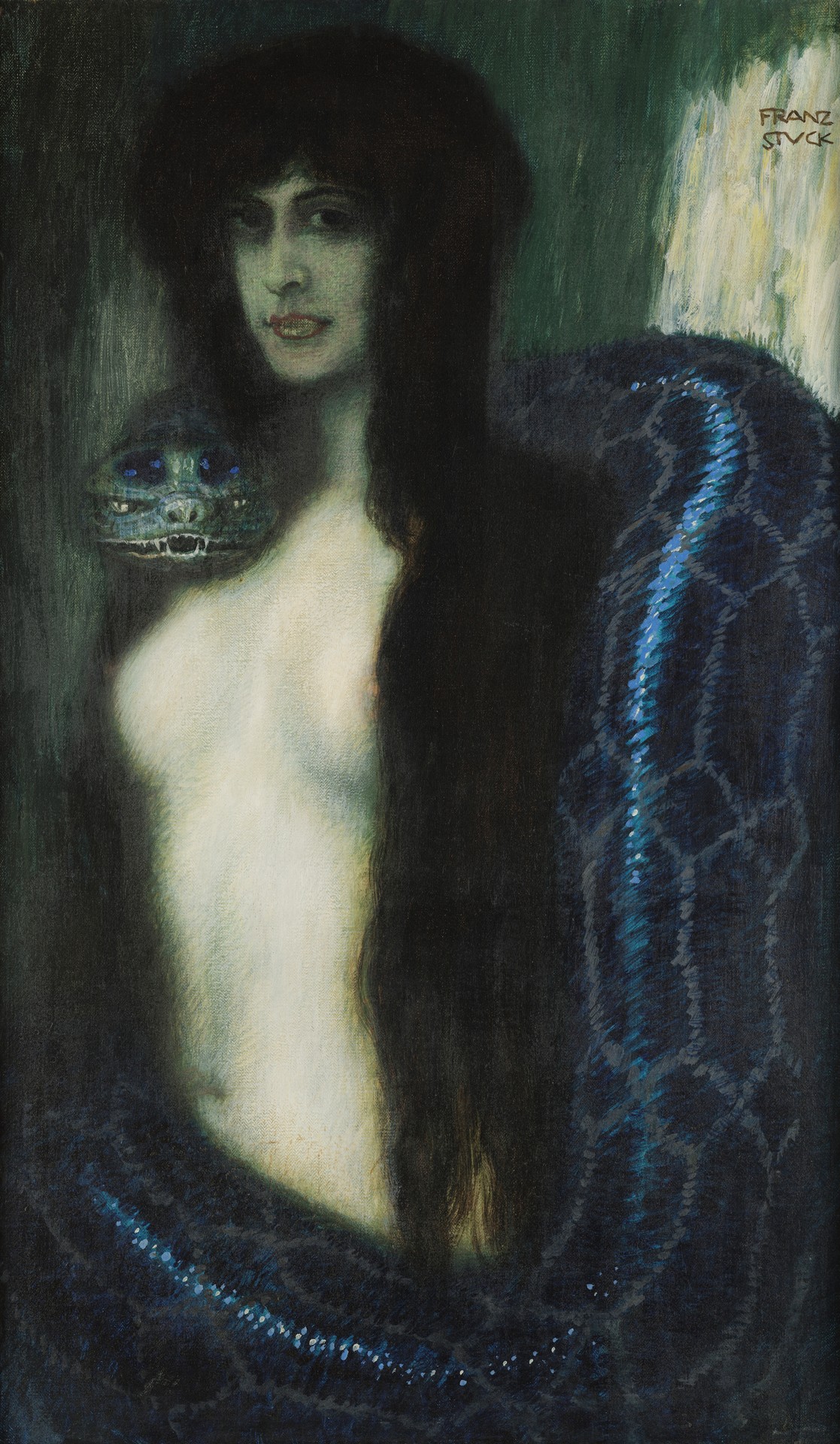 The sin, 1906 - by Franz Stuck