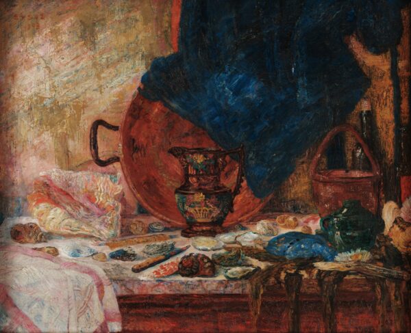 Conchiglie e Drappeggi Blu - by James Ensor
