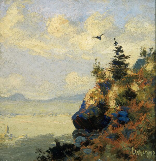 Summer Landscape with Hawk - by Louis Eilshemius