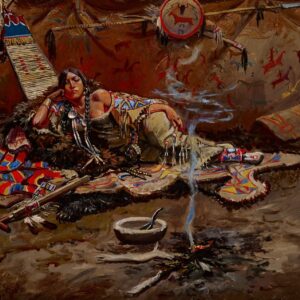Waiting and Mad - by Charles Marion Russell