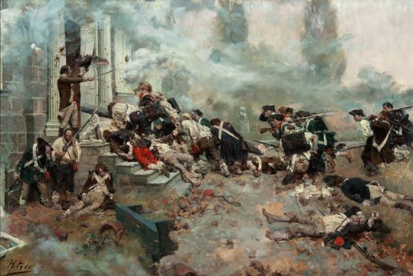 The Attack upon the Chew House - by Howard Pyle