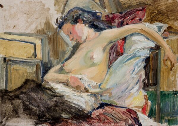A Woman, Semi-Nude - by Stanisław Wyspiański