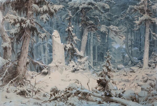 Snowy Forest - by Andreas Achenbach