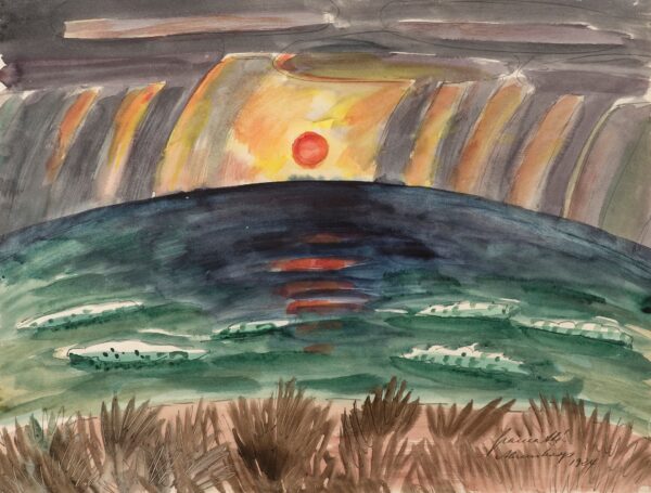 Sunset Ahrenshoop I - by Walter Gramatté