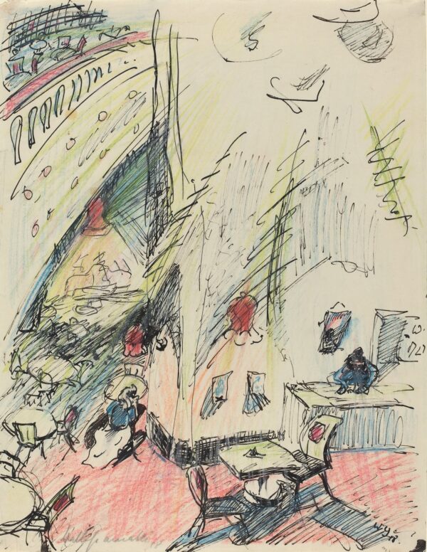 Das leere Café (The Empty Café) - by Walter Gramatté