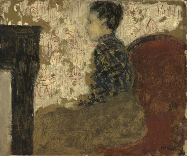 Woman Sitting - by the Fireside - by Édouard Vuillard