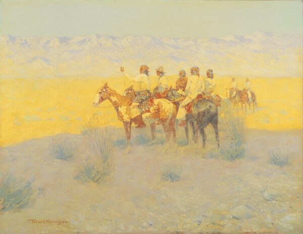 Evening in the Desert. Navajoes - Frederic Remington