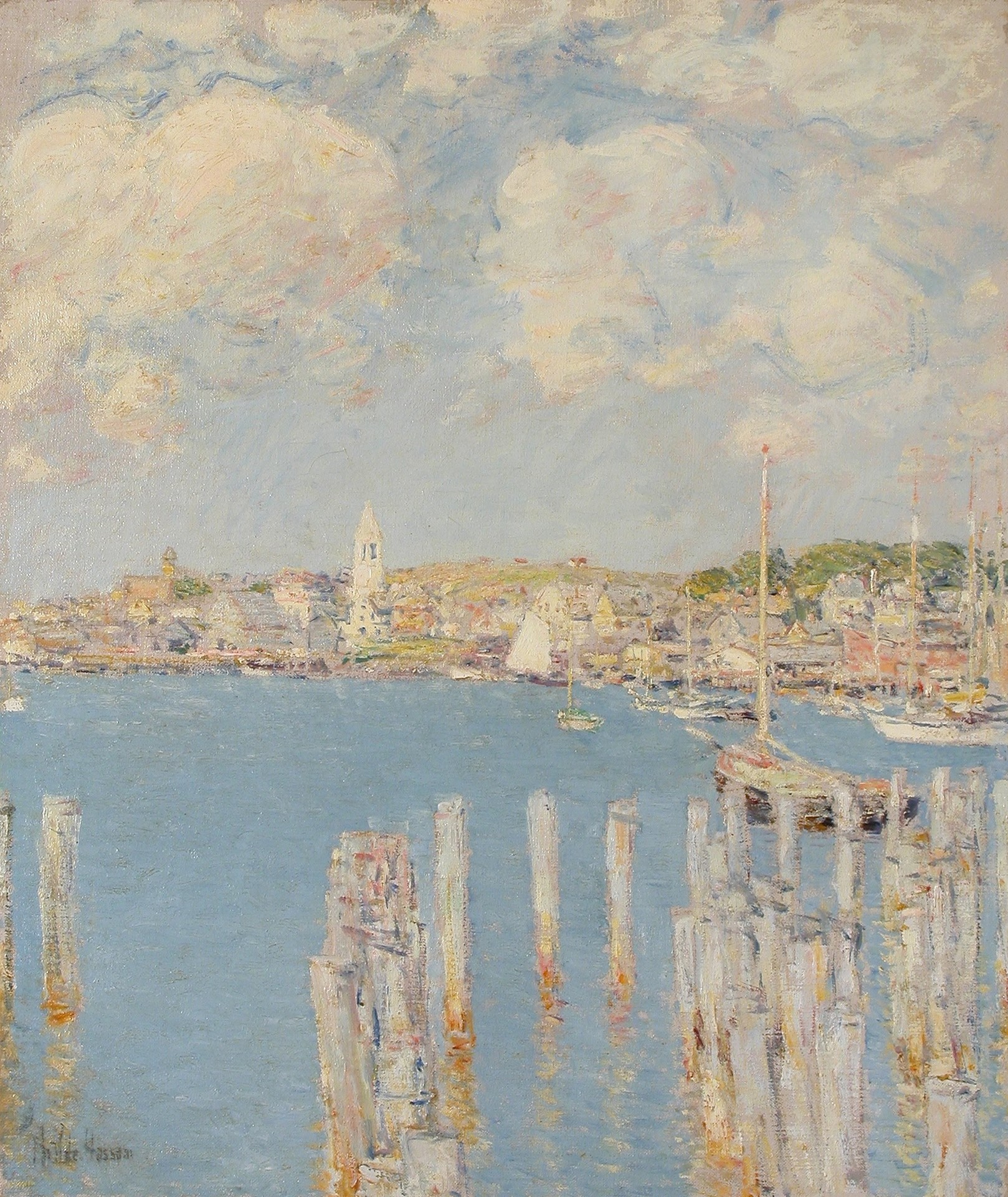 Gloucester Inner Harbor - by Childe Hassam