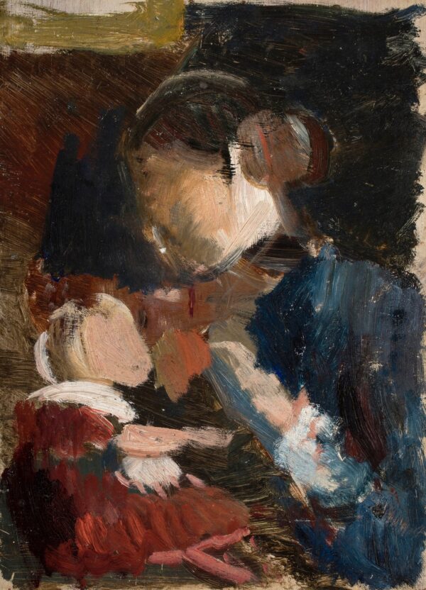 Anna Ancher Breastfeeding Her Daughter - by Michael Ancher