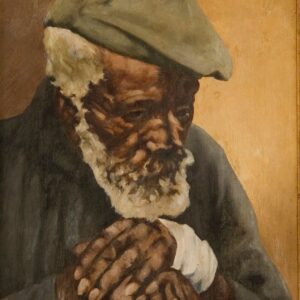 Negro mãos cruzados sobre bengala* - by Adrien Henri Vital van Emelen