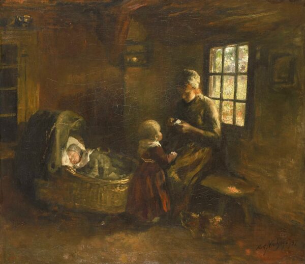 Bij de wieg - by Albert Neuhuys