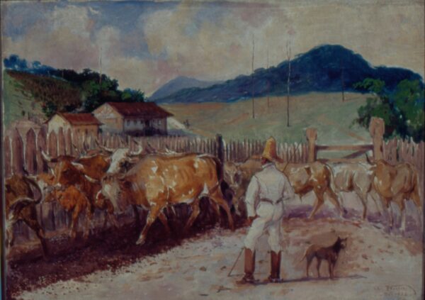 Descascamento de Café a Pata do Boi, 1820 - by Alfredo Norfini