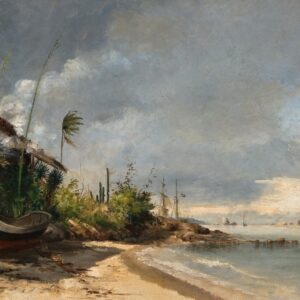 A View of the Beach, São Domingos, Niterói, RJ - by Antônio Parreiras