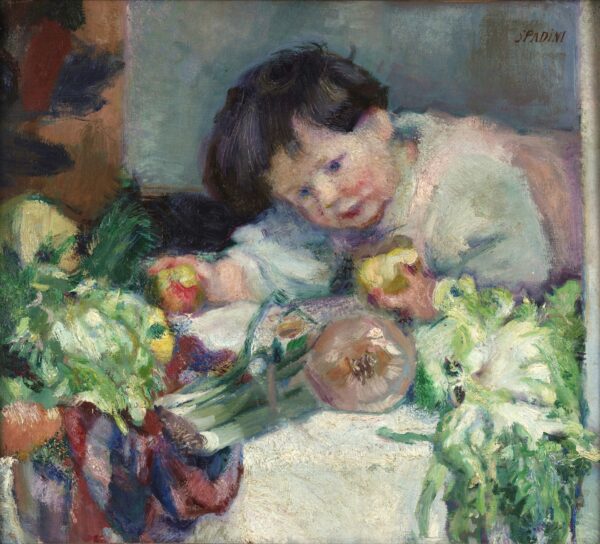 Boy with Green - by Armando Spadini