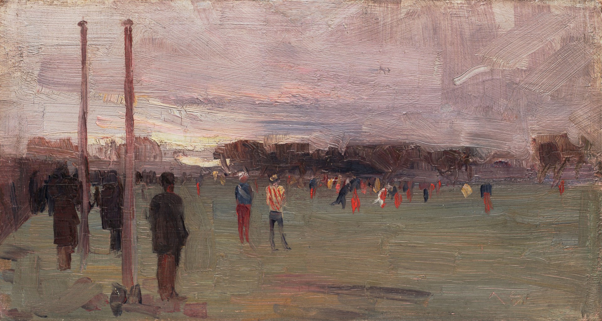 The national game - by Arthur Streeton
