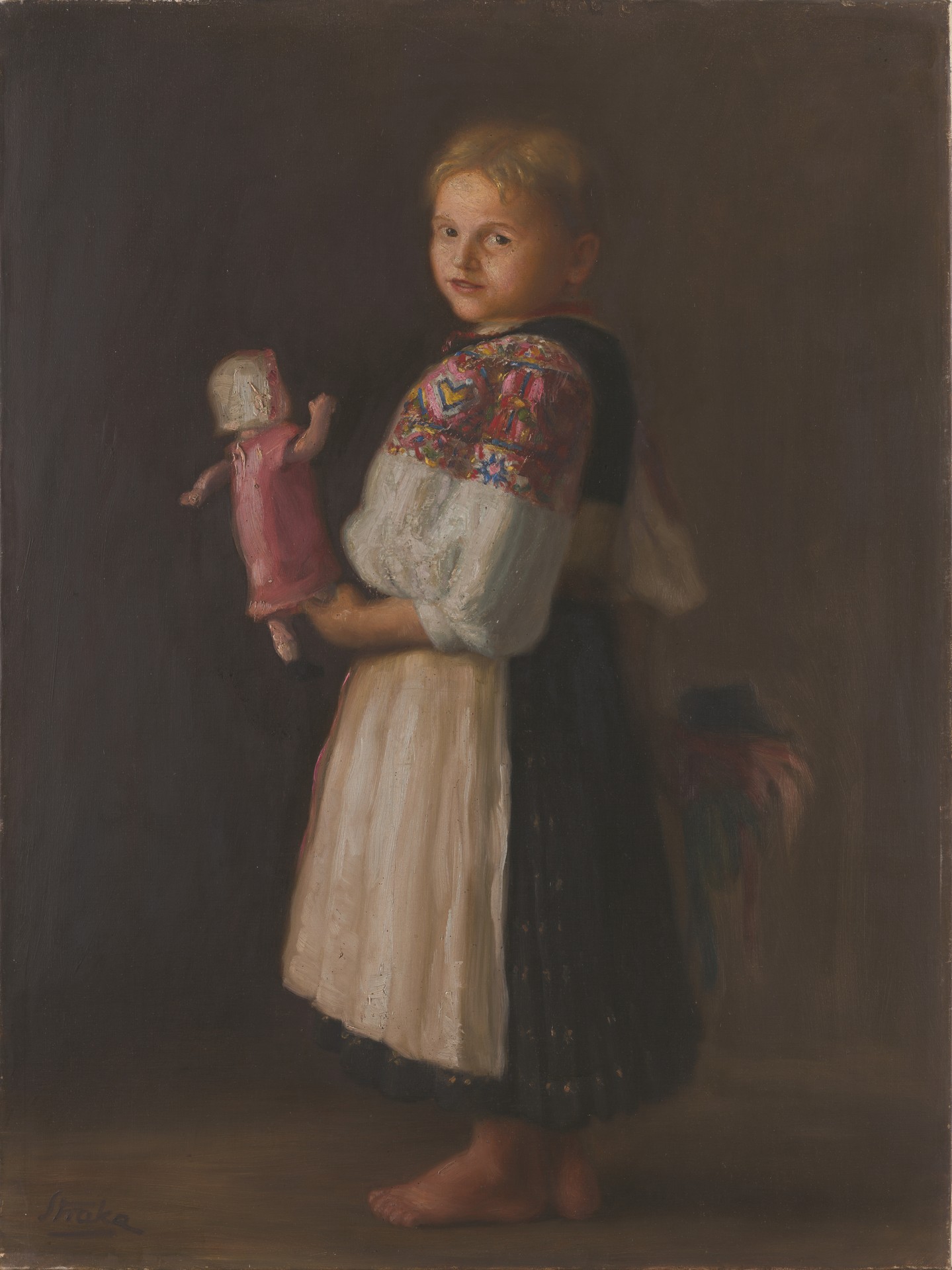 Girl with a Doll - by Štefan Straka