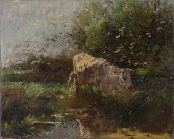 Weide met koeien - by Willem Maris