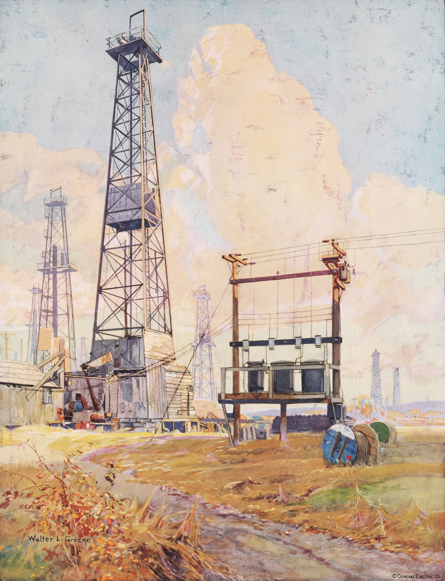 Oil Wells Are Drilled, Serviced, and Pumped - by Electric Motors - by Walter L. Greene