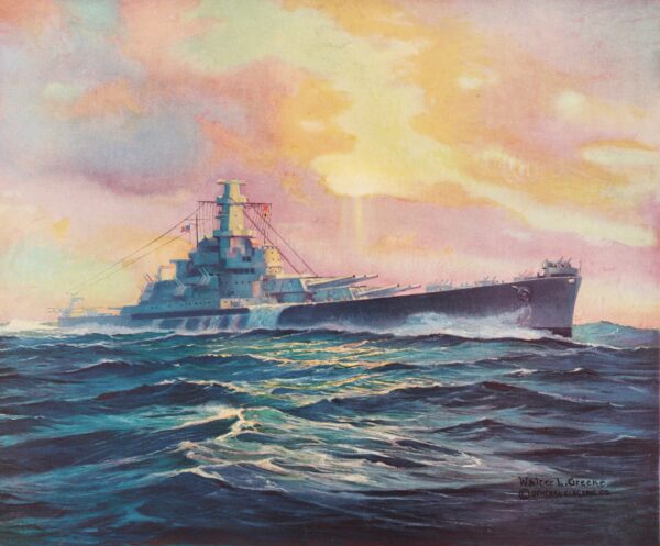 Battleship X, G-E Equipped USS South Dakota, Veteran of Many Battles - by Walter L. Greene