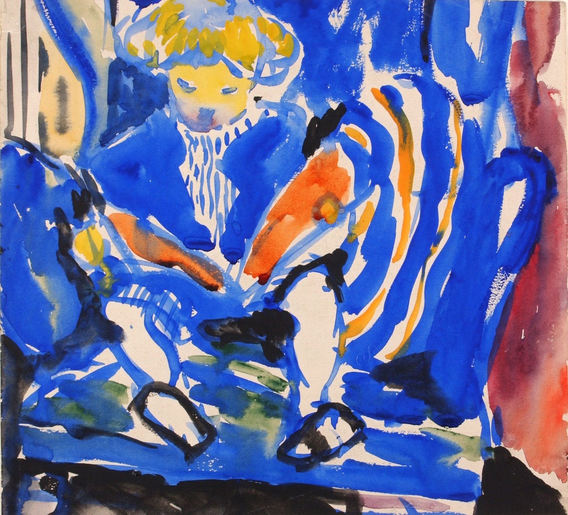 Child Reading - by H. Lyman Saÿen